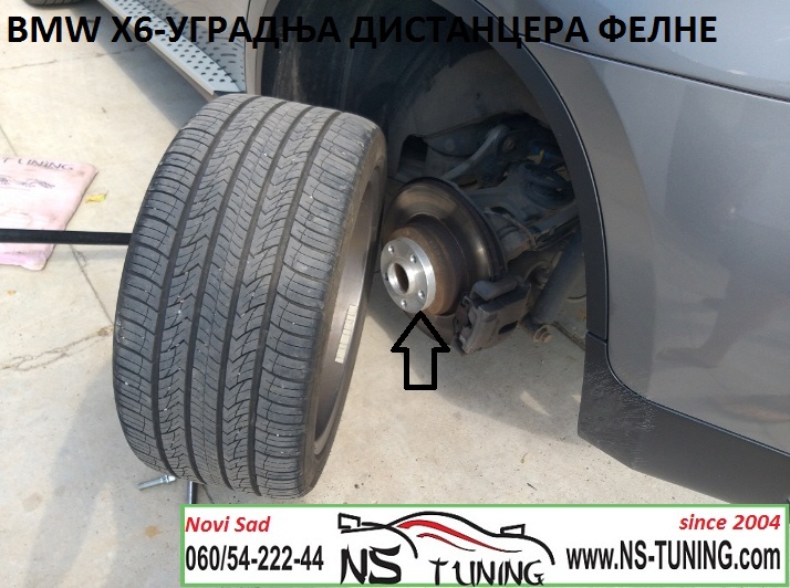 bmw x6 distanceri aluminijumske felne 5x120 sraf 14x1.25 produzeni ugradnja novi sad tuning auto servis